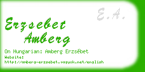 erzsebet amberg business card